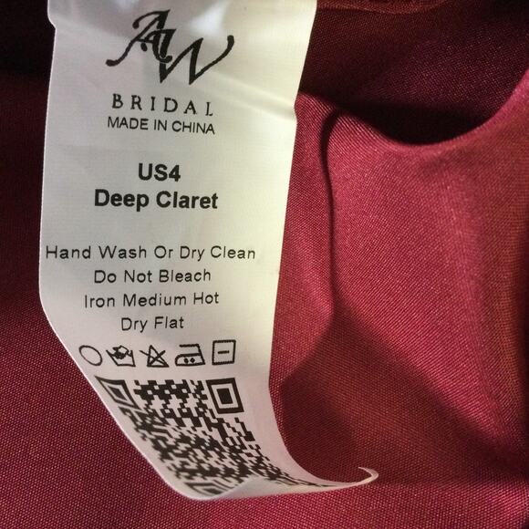 AW BRIDAL 4 S deep claret red Teigne wedding guest bridesmaid maxi dress NEW b51 - Picture 9 of 9